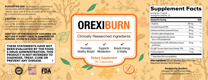 label Ingredients in OrexiBurn